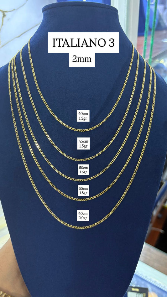 CADENA BARBADA ORO  10K