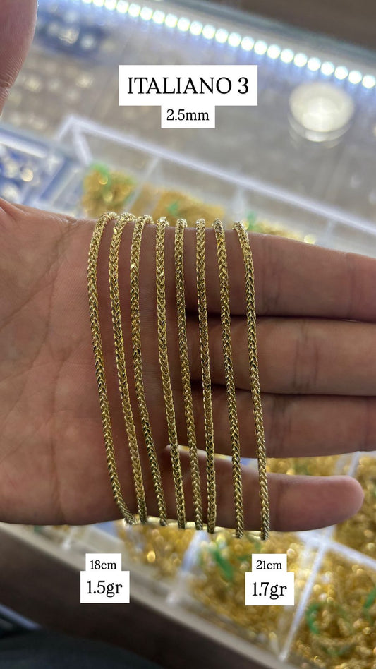 PULSOS DE ORO DE 10K 21CM