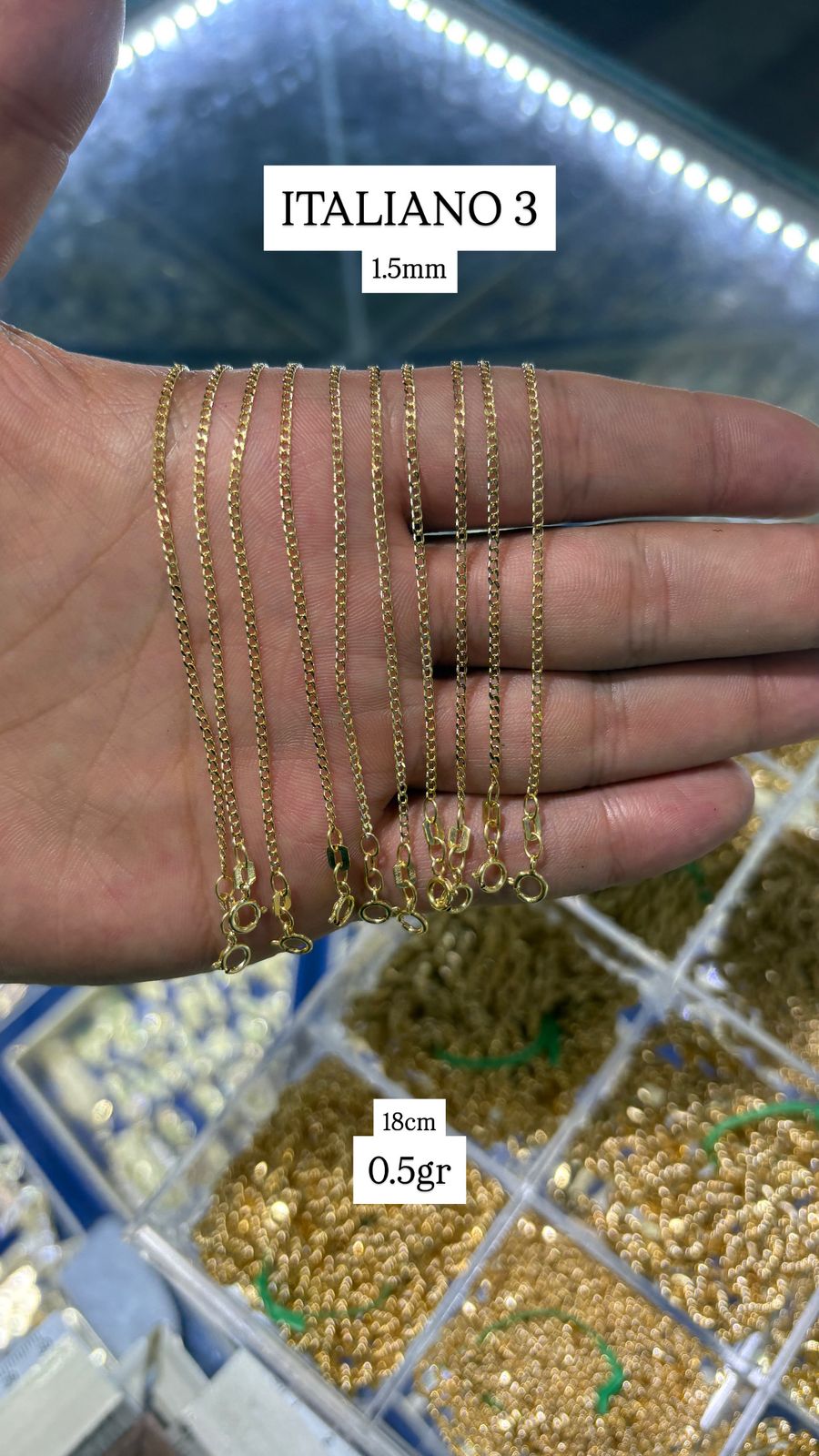 PULSOS DE ORO 10K 18CM